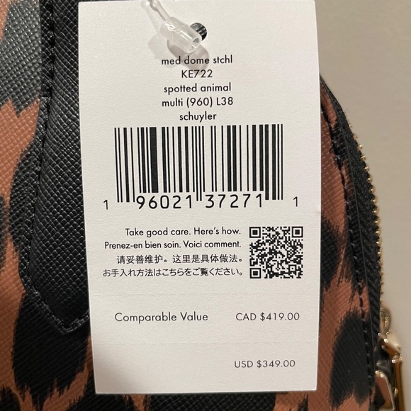 New Kate Spade Schuyler Medium Dome Satchel Spotted Animal Print - Picture 3 of 6